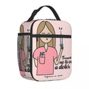 Enfermera En Apuros Insulated Lunch Bags Nurse Medical Lunch Container Thermal Bag Tote Lunch Box School Travel Men Women