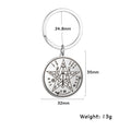 My Shape Vintage Tetragrammaton Wiccan Pentacle Keychain Key Ring Stainless Steel Key Chain Keyholder Amulet Talisman Jewelry