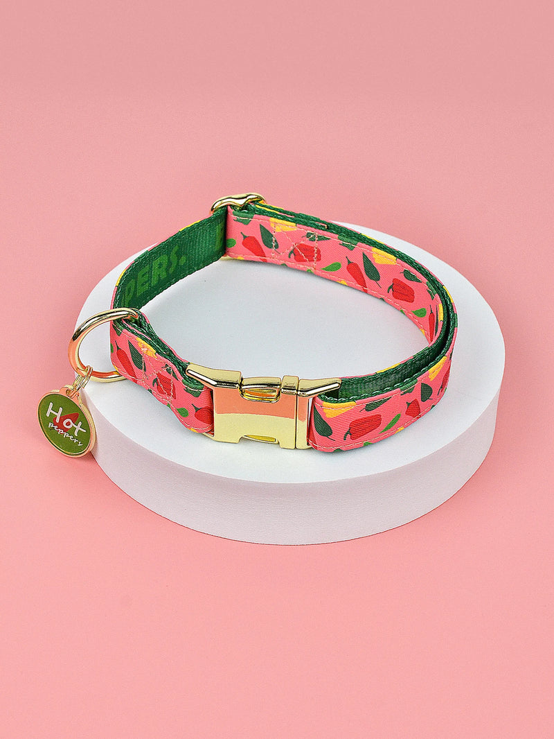 1 Pcs Valentine's Day and New Year Gifts Cute Pet Collar With Pendant Double-Sided Printed Pet Dog And Cat Pet Adjustable Collar