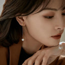 French Retro Ear Bone Clip Asymmetric Earrings Japanese Simple Ear Hanging Without Ear Hole Ear Clip