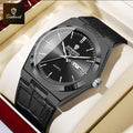 BINBOND New Authentic Youth Men's Quartz Watchwith Fashion Leather Strap Waterproof Luminous Calendar Luxury Business Men Watch