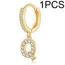 A-Z Letters Initial pendant earrings Hoop Earrings men Golden Color Jewelry Earring Aretes Alphabet name earrings women 1pcs