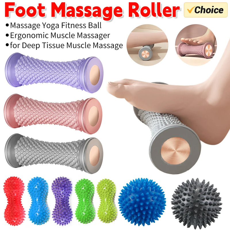 بكرة تدليك القدم، بكرة قدم محمولة مريحة متعددة الوظائف، أداة تدليك رياضية لتقويم العظام والتهاب مفاصل الكعب