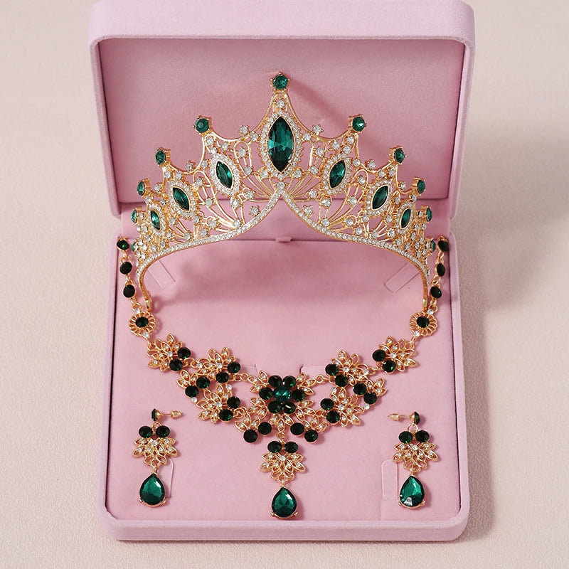 Bride Crown 3-piece Set of Artificial Crystal Sweet Birthday