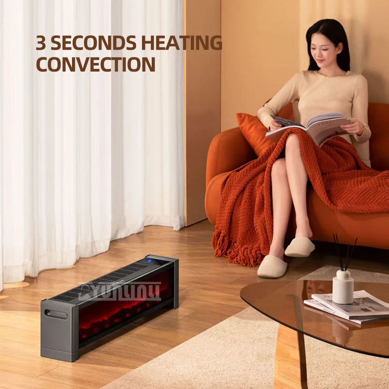Bedroom 3D Flame Heater Household Electric Fireplaces Heater Indoor Bathroom Winter Kominek Elektryczny Calentador Aire Caliente