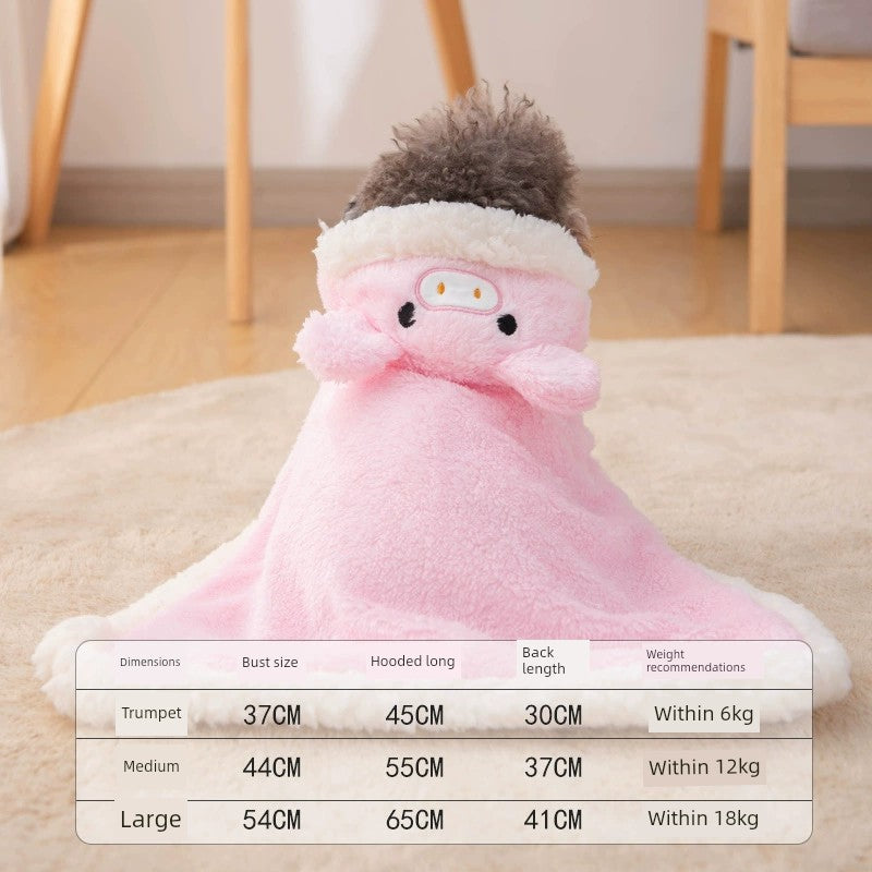 Dog Cloak Fall and Winter Heattech Small and Medium-Sized Dogs Teddy/Pomeranian Pet Thick Night-Robe Cat Cloak Blanket Mattress