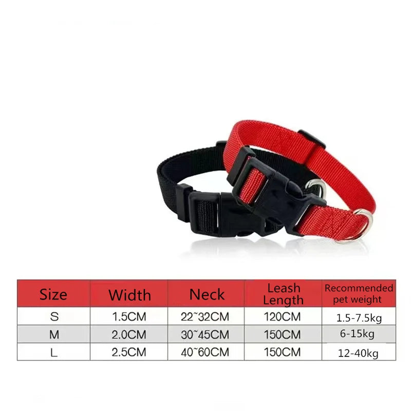 طوق كلب قابل للتعديل من النايلون بمشبك قوي مناسب للكلاب الصغيرة والمتوسطة الحجم، كلب شيواوا، أحمر وأسود وأزرق ووردي