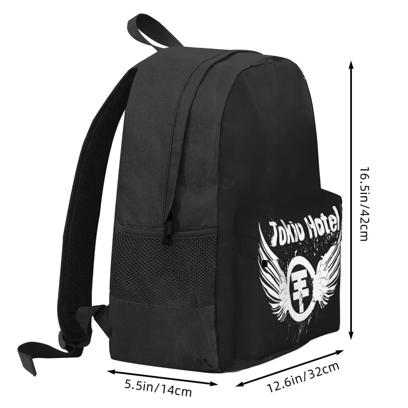 Tokio Hotel Backpack Singer Music Rock Unisex Polyester Outdoor Style Backpacks Breathable Kawaii School Bags Rucksack
