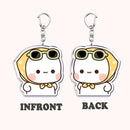 Llavero con diseño de Bubu Dudu, pareja de enamorados, oso panda, accesorios para bolso, colgante, joyería, regalos para amantes.