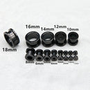 316L Stainless Steel Ear Plugs and Tunnels Piercings Black Screwed Earring Expander Earlet Gauges Body Piercings Jewelry