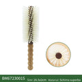 Personalized Boar Bristles Hair Brush Cork handle Round Barrel Hair Comb For Curling  Anti Static Roller HairBrush Wood Combs
