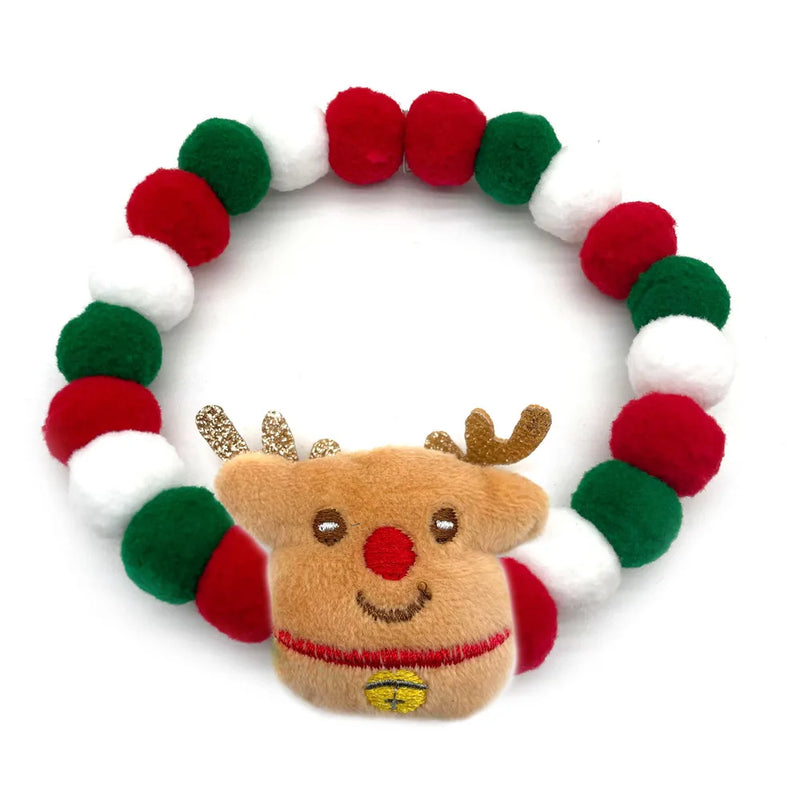 20pcs Christmas Cute Ball Collars Small Dog Bow Ties Neckties Dog Supplies Grooming Accessories for Small Middle Large Dog