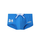 New low-rise boxer swimming trunks seaside printed letters sports casual quick-drying men's swimming trunks