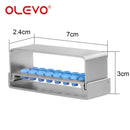 OLEVO Aluminum Dental Burs Holder Sterilizer Case Drills Block for High/Low Speed Bur Organizer Box With Silicone Autoclavable