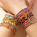 1pc Beach Vocation Themed Mixed Color Design 18K Gold Plated Copper & Bead Bracelet Cute & Luck For Festival Jewelry Gift