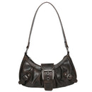 Women's Pleated Hobo Red Shoulder Bag for Women PU Leather Clutch Handbag Purse Y2K Bag for Girls Chic Travel Commuter Bag