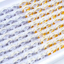 10Pcs/Lot Fashion Classic Rhinestone Stainless Steel Rings For Women Simple Shiny Colorful Finger Jewelry Wedding Party Gifts