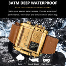 POEDAGAR Luxury Man Watch Quartz Waterproof Luminous Date Chronograph Leather Men Wristwatch Military Sports Men's Watches Reloj