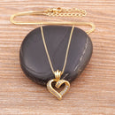 AIBEF Bling Hollow Out Heart Pendant Necklace Gold Color Romantic Jewelry Chains Necklaces For Women Valentines Wedding