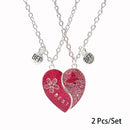 2 Pcs/Set Magnetism Best Friends Pendant Necklace for Women Rabbit Lover Broken Heart Clavicle Chain BFF Best Friends Jewelry