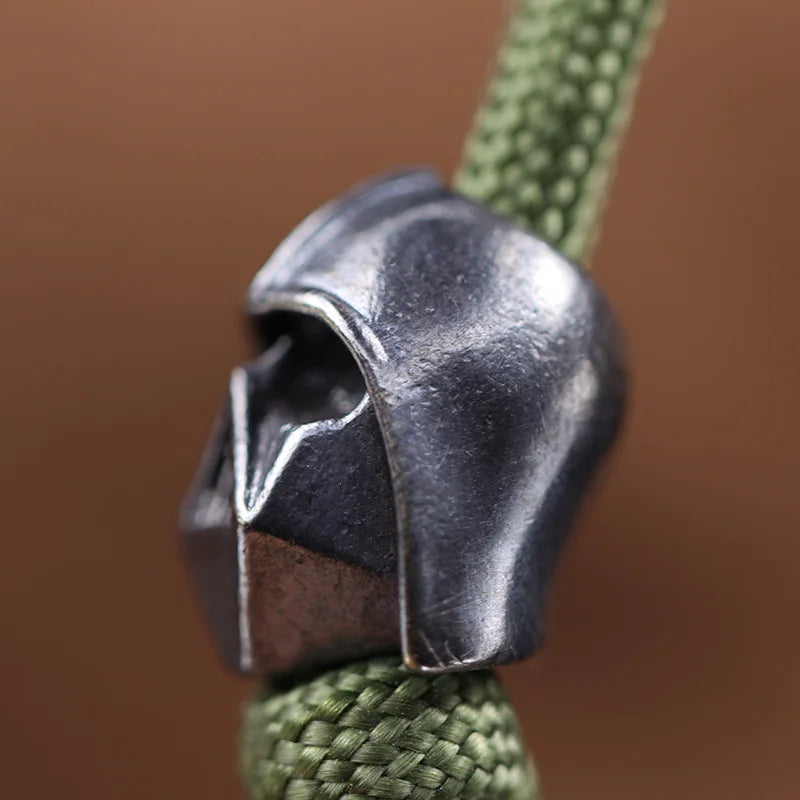 Biochemical Soldier Helmet Brass Knife Beads EDC DIY Paracord Woven Lanyard Keychain Pendants Accessories Outdoor Tools Supplies