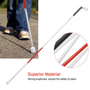 135cm Blind Guide Walking Stick Aluminum Alloy Reflective Stick 5 Section Folding Cane Elderly Crutch Hiking Trekking Pole Trail