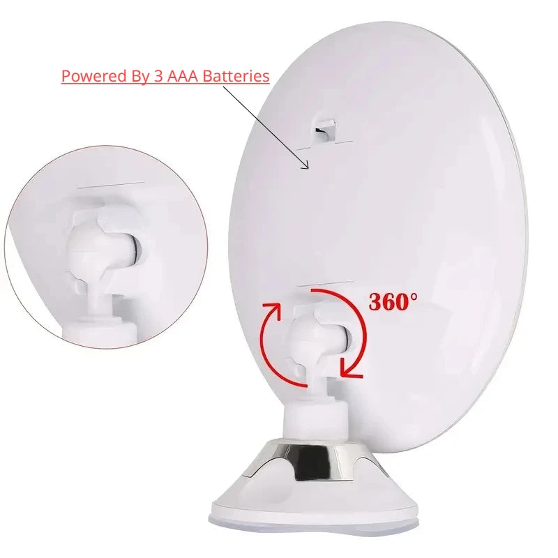 Flexible  10x Magnifying Mirror LED LightingTouch Screen Portable Dressing Table Makeup Dry Battery