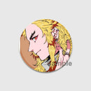 58/32/44mm Anime Demon Slayer Round Brooches Cartoon Lapel Pins Cosplay Badges Backpack Clothes Bag Jewelry Accessories Gifts