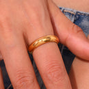 MamacitaSlay Minimalist 5mm Width Gold Plated Waterproof New In Rings Trendy Woman Jewelry 2023 Daily Fashion Jewelry