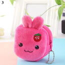 Cartoon Plush Animal Shape Mini Wallet Cute Pig Cat Sheep Wallets Creative Lovely Rabbit Plush Coin Purse Women Bag Accessories