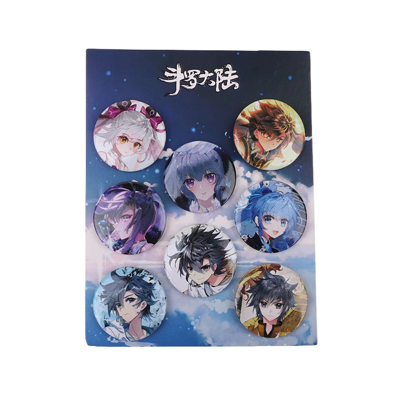 8 Pcs/Set Anime Tinning Tinplate Brooch Sanrio Backpack Badge Souvenir Clothing Gift For Friends