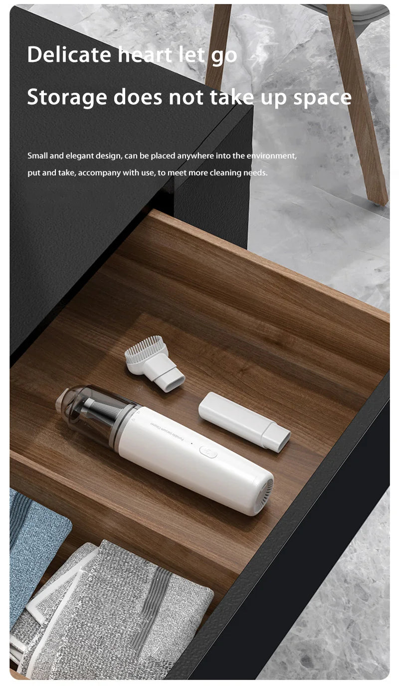 Xiaomi Electric Vacuum Cleaner Car Household Dual Use Portable High Power Handheld Wireless Powerful Dust Remover Deep Cleaning