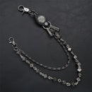 Men's Motorcycle KeyChain Jean Biker Wallet Belts Chain Skull Charm Leather Gothic Rock Pants Trousers Waist Key Men's