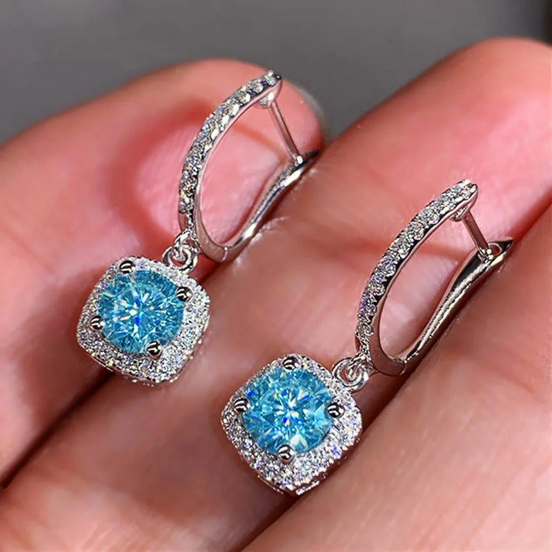2024 New Bride Engagement Wedding Jewelry Elegant Shiny Mosan Diamond Beautiful Gift Milan Girl Fashion Pendant Earrings