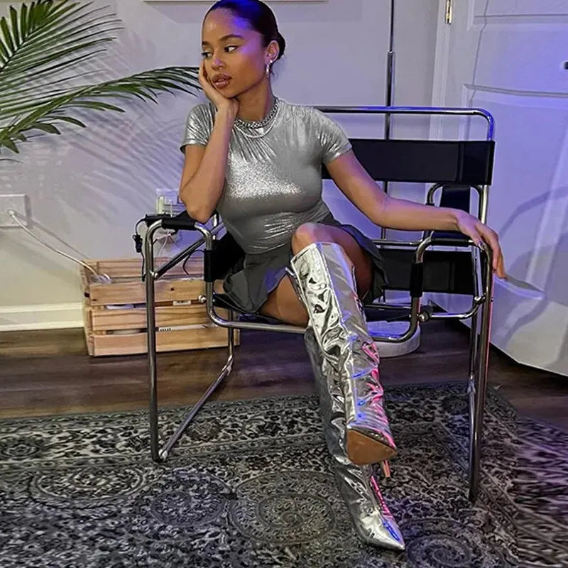 Hawthaw Women Fashion Short Sleeve Streetwear Club Crop Tops T Shirts 2024 Summer Clothes For Women Wholesale Items For Business