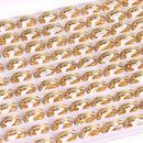 10Pcs/Lot Fashion Classic Rhinestone Stainless Steel Rings For Women Simple Shiny Colorful Finger Jewelry Wedding Party Gifts