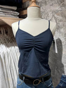 Folds V-neck Bow Black Tank Tops Women Lace Trim Cotton Sleeveless Slim Cropped Camisole Solid Vintage Sweet Summer Crop Top Y2k