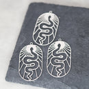 Cute Cat Moon Bear Deer DIY Tassels Earrings Stainless Steel Pendant For Jewelry Making Insect Charms Snake Necklace Accessory