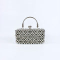 Fairy style silver small bag, women's new square bag, fashionable and high-end handbag, banquet bag