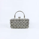 Fairy style silver small bag, women's new square bag, fashionable and high-end handbag, banquet bag