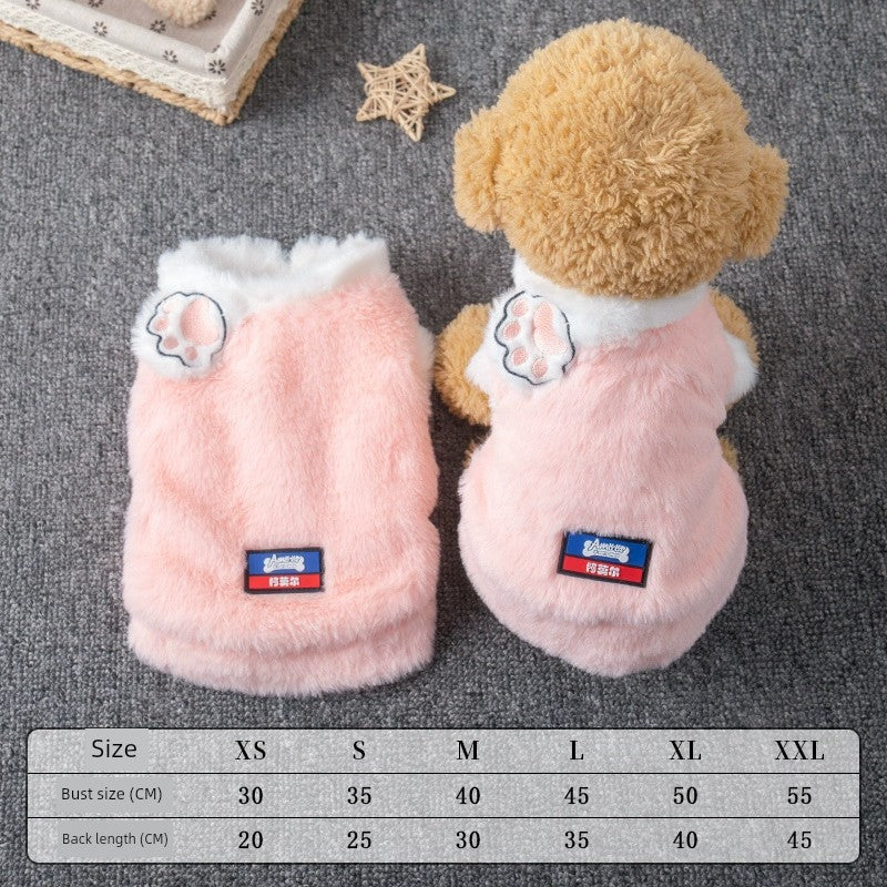 Dog Cat Clothes 2024 New Arrival Anti-Lint Teddy British Shorthair Blue Cat Kitten Small Puppies Warm Autumn and Winter Clothes