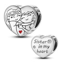 925 Sterling Silver Boy Girl and Heart Shape Pendant Charm Couple Lovers Bead Fit Pandora Original Bracelet DIY Jewelry Making