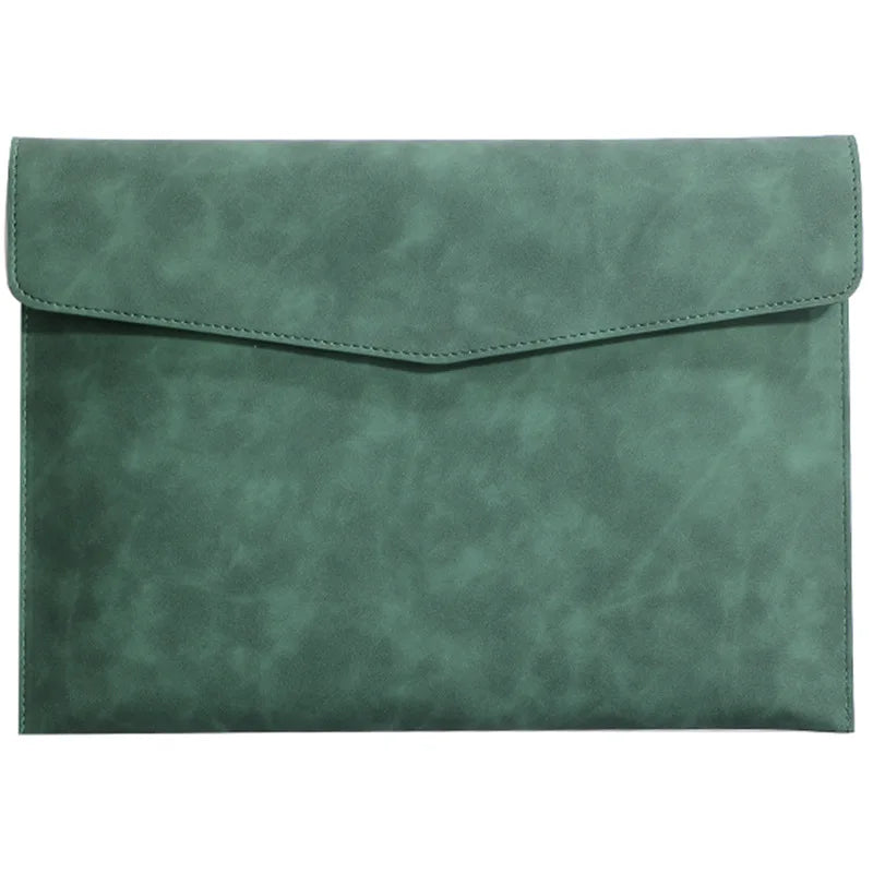 A4 Leather File Folder Package Business Document Organizer Simple Briefcase Data Contract Bill File Bag School Office Supplies