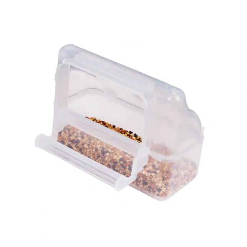Parrot Feeder Drinker Bird Food Box Hanging Bowl Transparent Anti-Spill Water Tank Cage Bird Supplies Pet Plastic Food Container