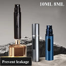 10/8/5ml Mini Perfume Refillable Bottle Liquid Container For Cosmetics Bottom Charge Spray Bottling Dispenser Press Head Travel