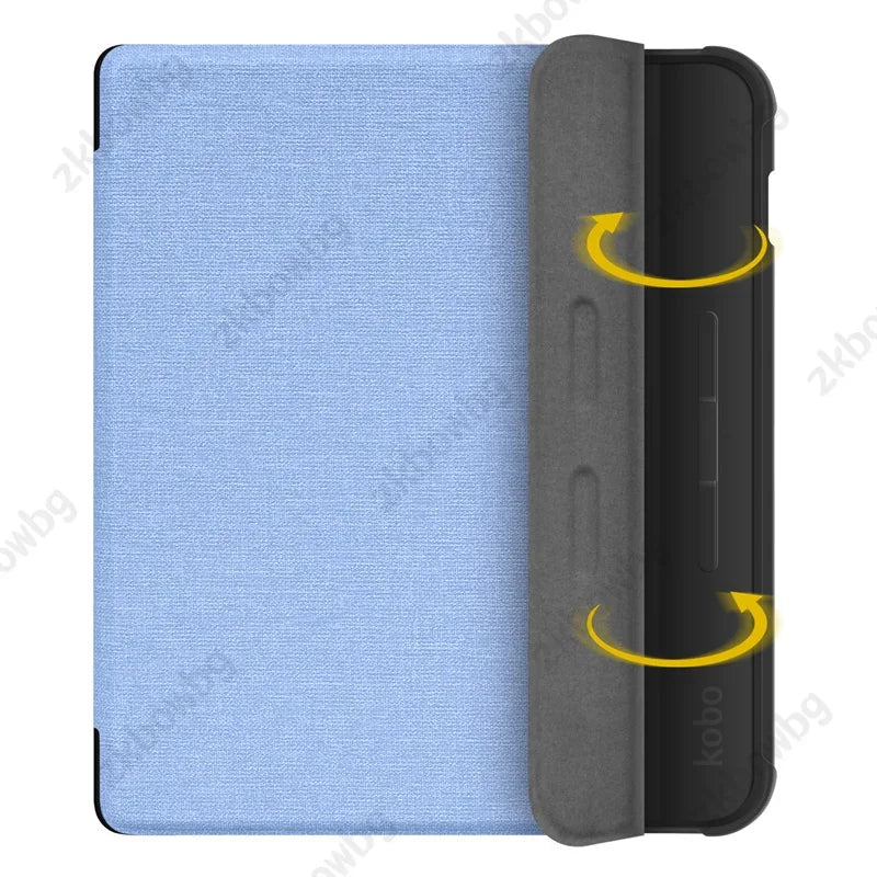 Magnetic Cover For Kobo Libra Colour 2024 Release 7" eBook with Soft TPU Back Cover For Kobo Libra2 2021 HandStrap Smart Case