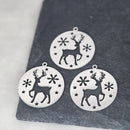 Cute Cat Moon Bear Deer DIY Tassels Earrings Stainless Steel Pendant For Jewelry Making Insect Charms Snake Necklace Accessory