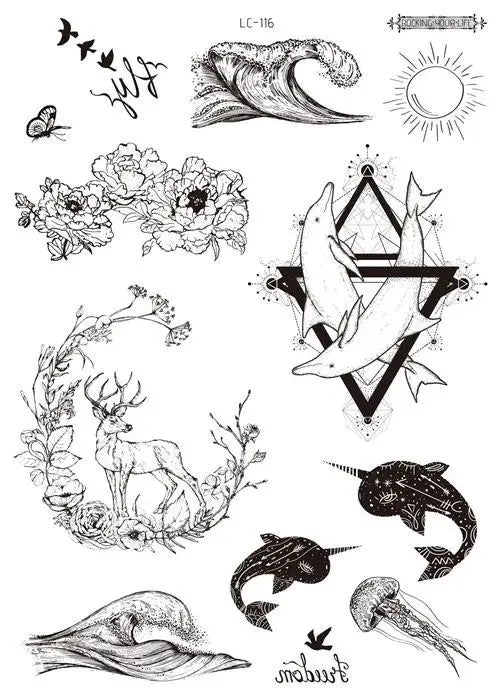 Face Tattoo Bull Head Face Sticker Neck Hand Back Cool Design Sexy Body Art Waterproof Temporary Tattoo Sticker for Man Woman