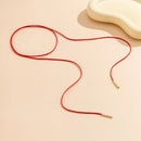 Summer Boho Necklace Long Rope Choker Necklace Velvet Strap Rope Choker Chain for Women Girls Party Jewelry Ornament