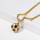 Vnox 3D Football Necklaces for Men, Solid Stainless Steel Casual Scoocer Pendants, Sports Lover Boys Gifts